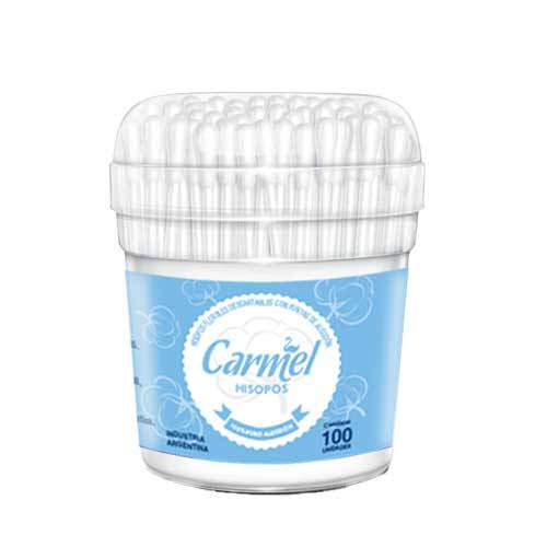 HISOPOS CARMEL  X 100 COTONETES  (comprando 3 o más y pago efectivo precio